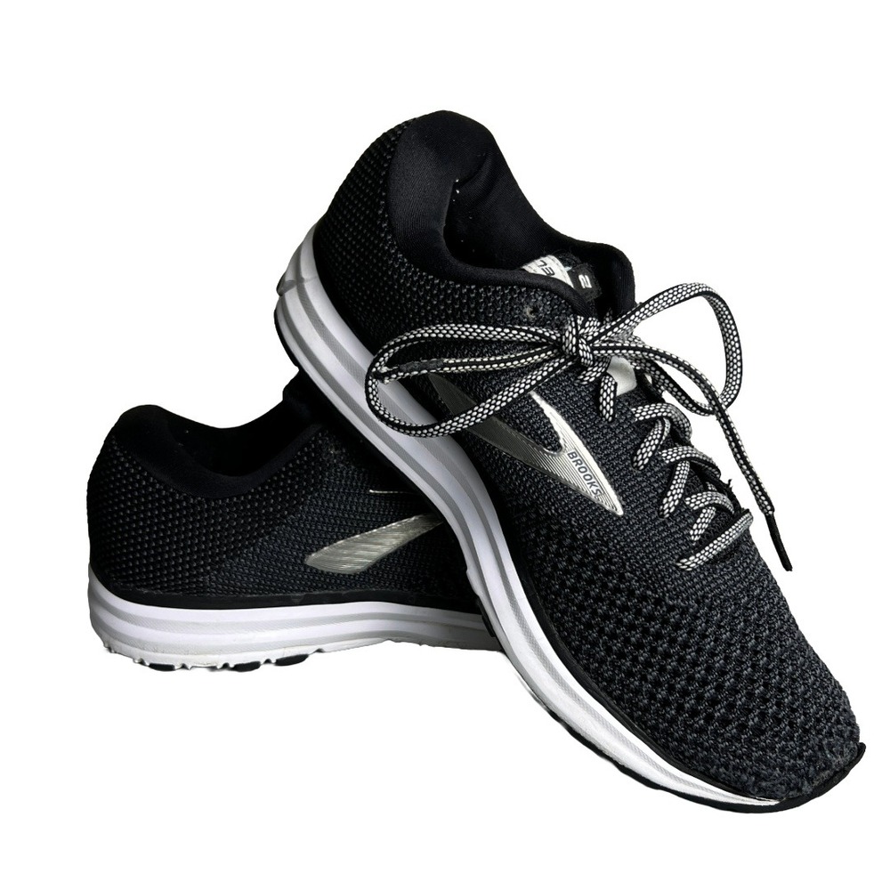 Brooks Revel 2 Running Shoes Women's 8.5 Black Knit Athleisure